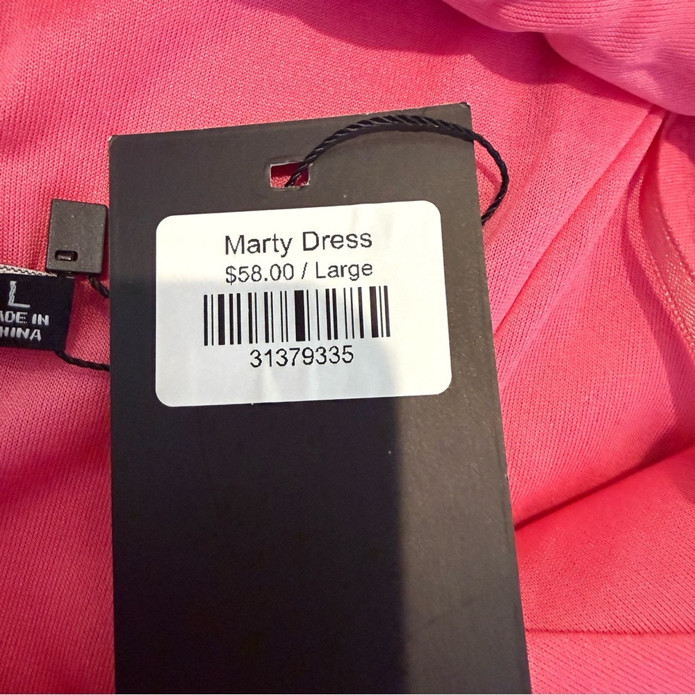 DO+BE One-Shoulder Ruffle Bodycon Dress in Hot Pink - Picture 4 of 4